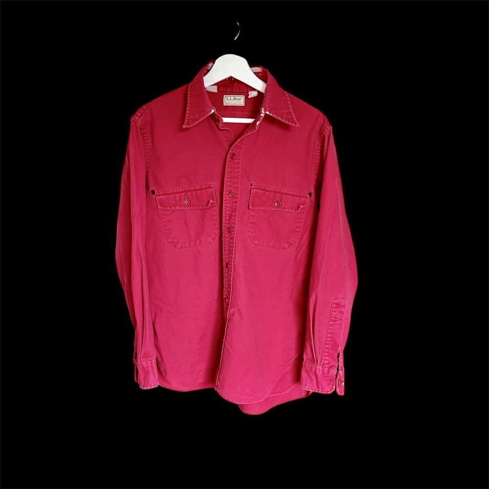 Vintage LL Bean Shirt Womens 16/XL Red‎ Button Up Long Sleeve Flannel 90s